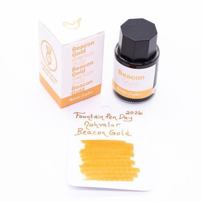 Nahvalur Fountain Pen Day 2026 Ink Bottle - Beacon Gold