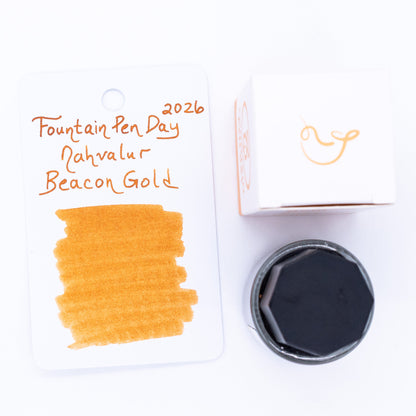 Nahvalur Fountain Pen Day 2026 Ink Bottle - Beacon Gold
